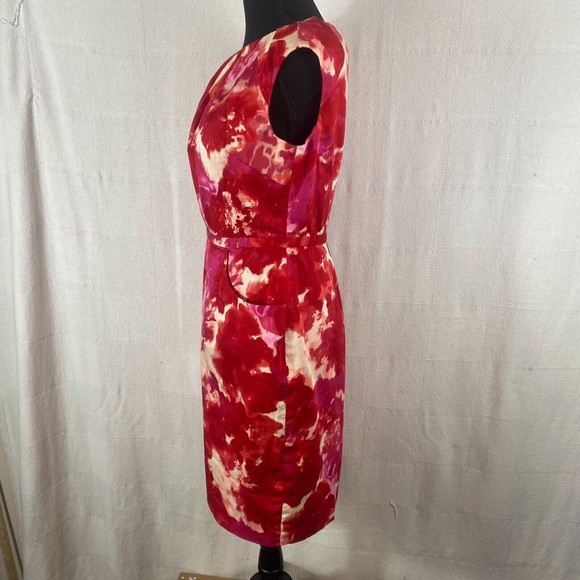 Adrianna Papell Red & Pink Sheath Dress Size 10 - Picture 16 of 16